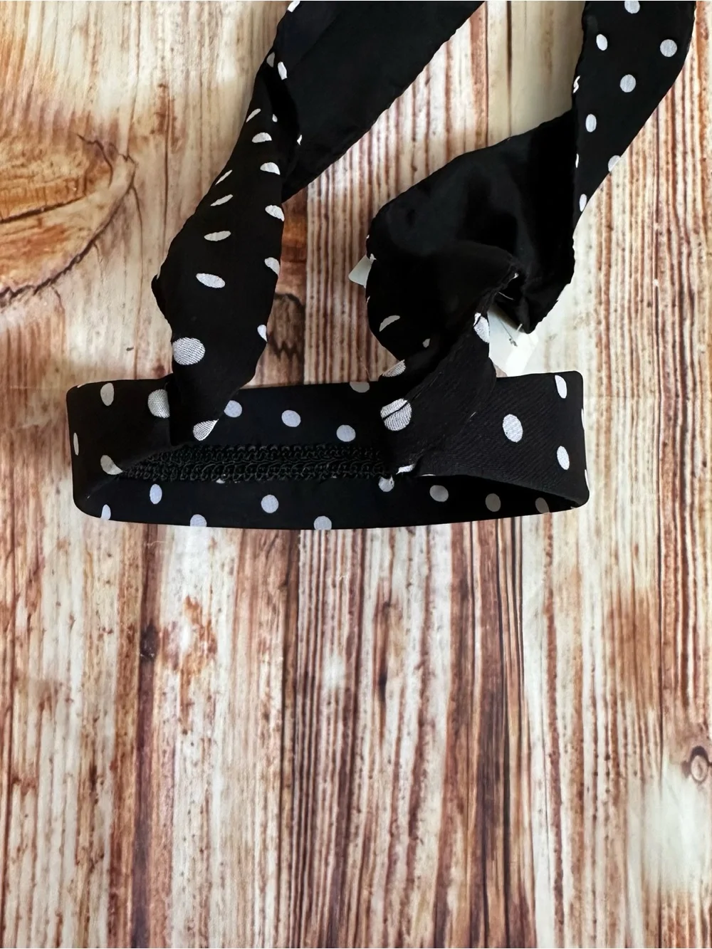 Vintage Target Retro Black Polka Dot Scarf Tie Headband NWT